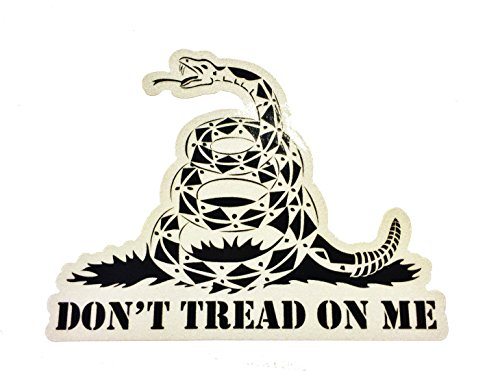 3m Reflective Gadsden Don't Tread on Me Tactical Tactical Morale Decal Sticker - Black
