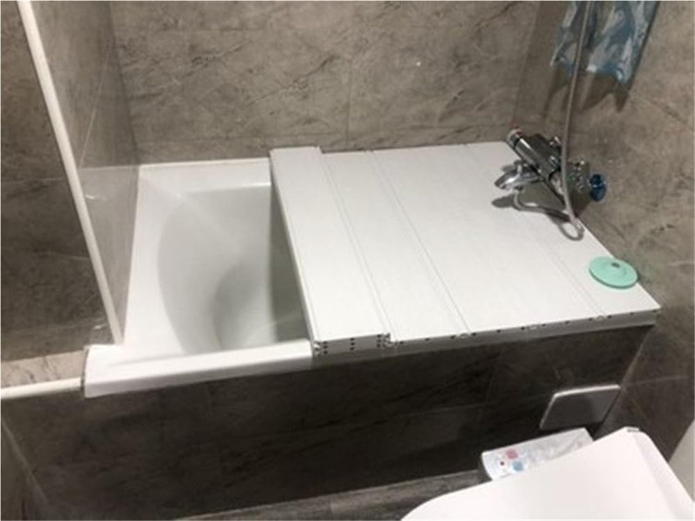 Cubierta gruesa de PVC impermeable para bañera, tapa plegable para tinas estándar (80 x 149.9 cm), fácil almacenamiento, ideal para spa en casa, protección duradera y cómoda