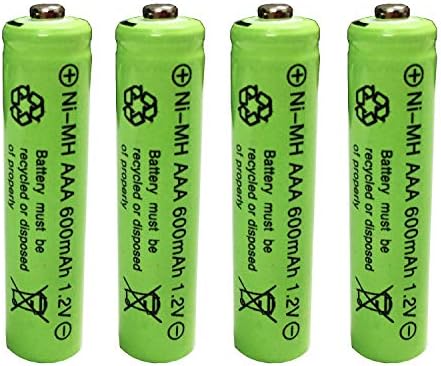 GSUIVEER Ni-mh AAA 600mAh 1.2V Triple A Rechargeable Batteries for Outdoor Garden Solar Light Lamp 4Pcs