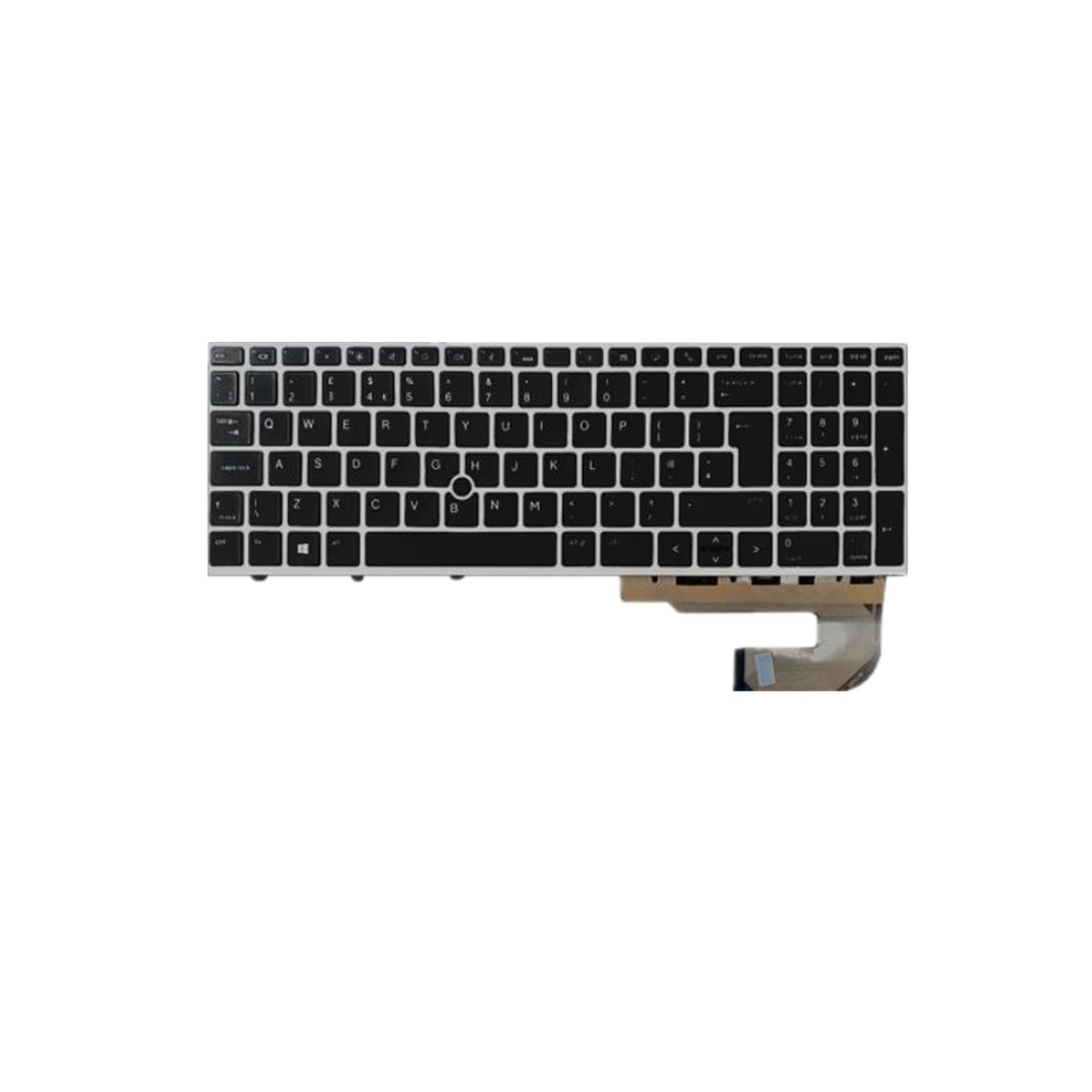 Teclado HP EliteBook Revolve 810 G1 acabado premium negro distribucion Ingles UK 2