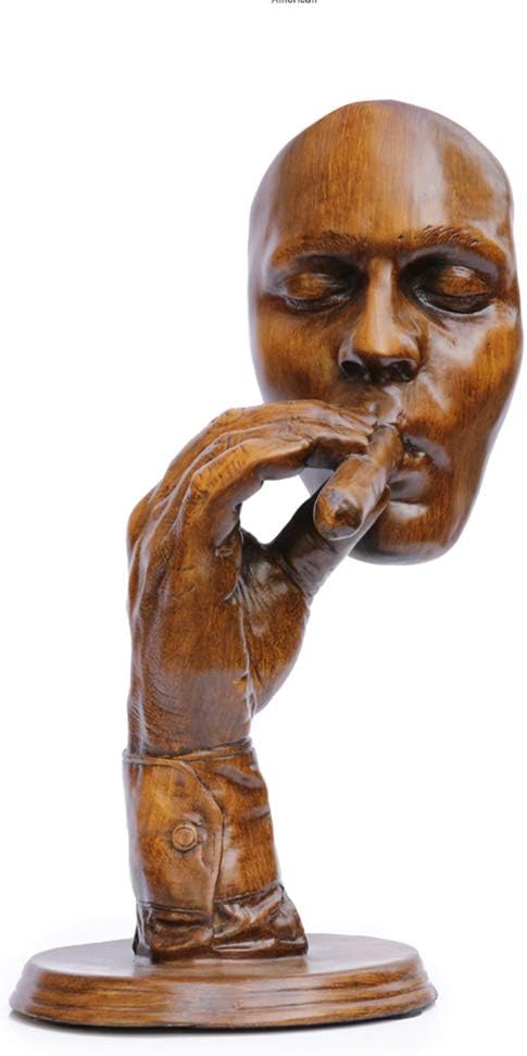Abstract Character Sculpture, Smoker Meditators Statue The Thinker Statue & Face Sculptures Home Decorations