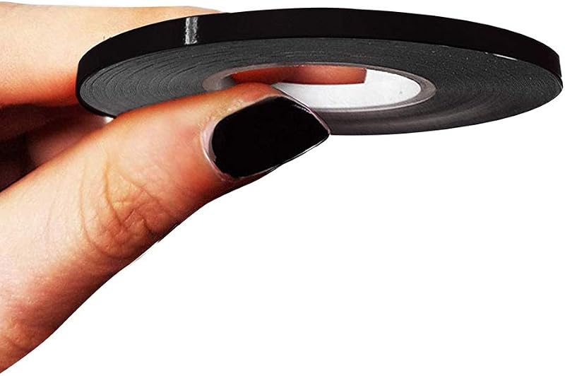 Fita adesiva decorativa automotiva 4R Quattroerre.it 10454 preta em vinil – 3 mm x 10 m