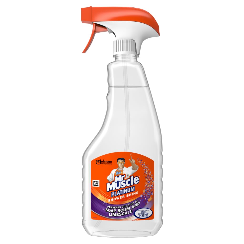 sc johnson ltd Mr Muscle Platinum Shower Shine Cleaning Spray, 500ml