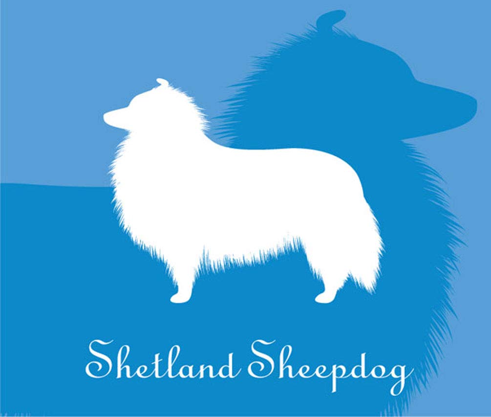 Amazon.co.jp: Sheltie Dog Sticker Premium Silhouette Blue MK-2