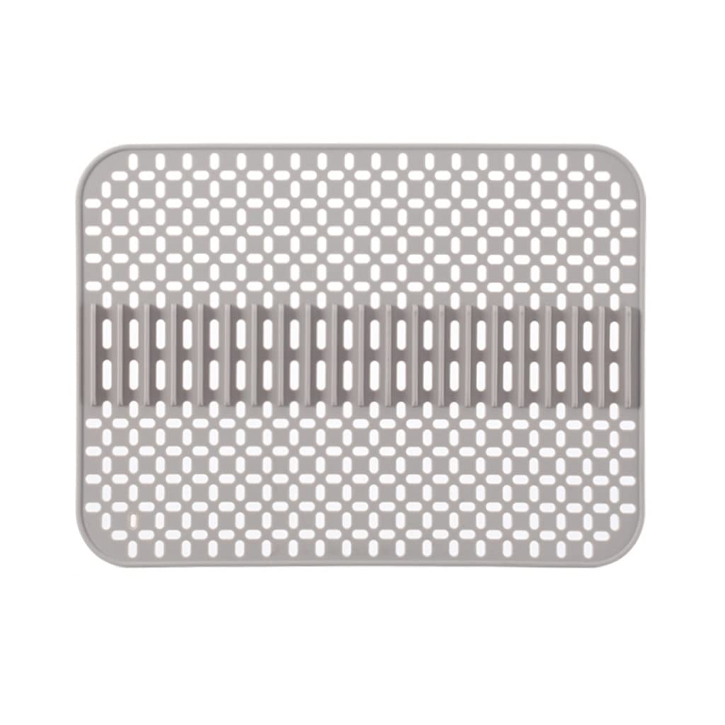 VUIKLCty Silicone skeleton mat kitchen sink mat draining board dishwasher sink non-slip mat multifunctional insulation mat thickened dish mat(Grey)