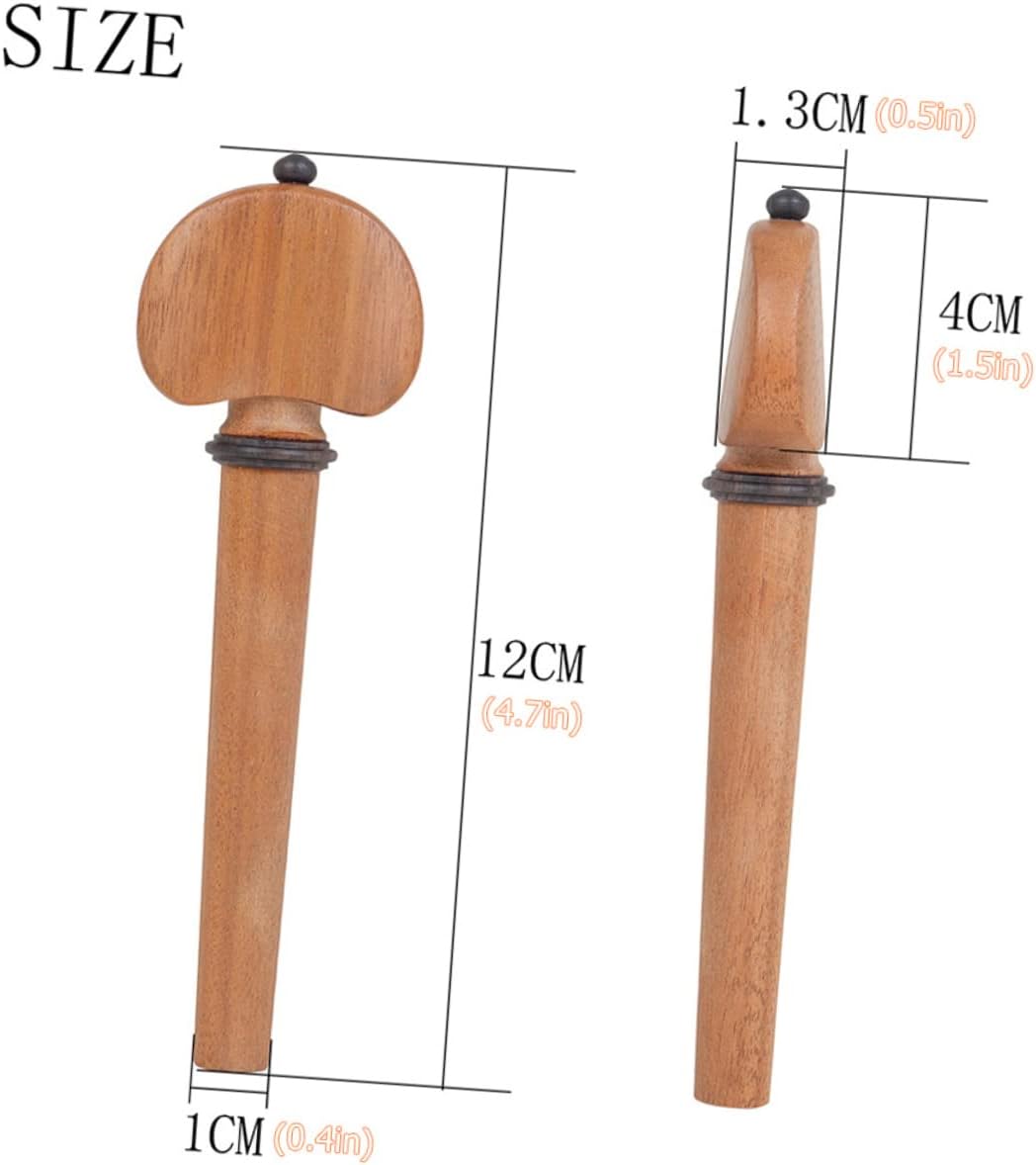4pcs Tuning Pegs Solid Smooth Finish for Easy Adjustments Replacement Parts for String Instruments and Accessories