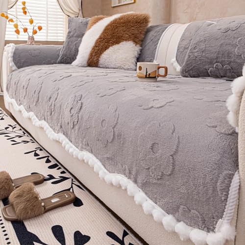 ETM̂ʂ݃\t@Jo[A~ߕtŌ̒g_炩ӂӂ̃rO[pXbvJo[ApL^R[i[\t@veN^[ Grey 90x240cm/36x94in