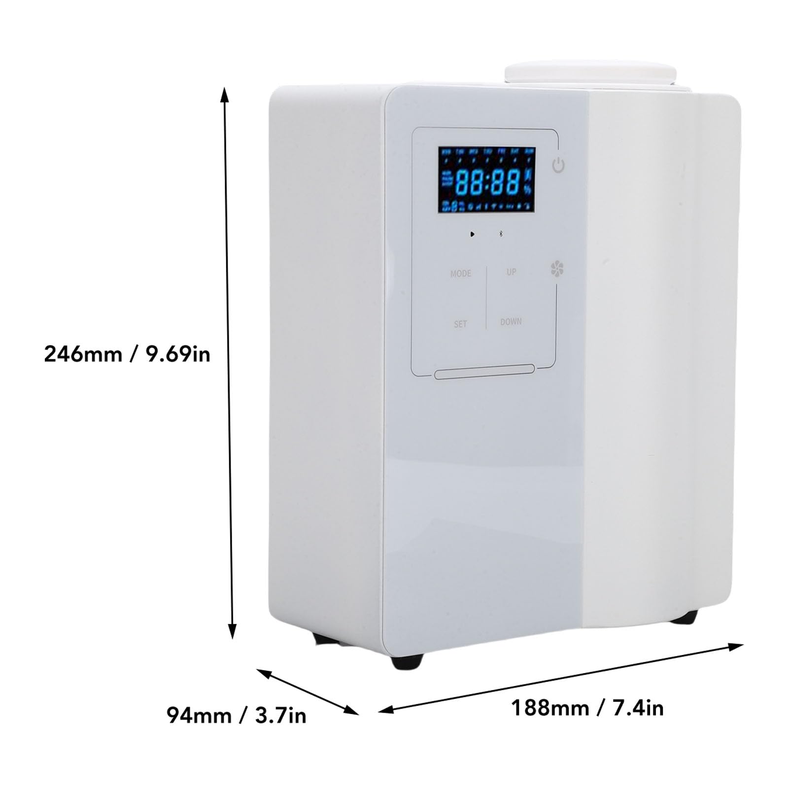 Difusor de Aire aromático, 500 m³, Gran Cobertura, Control por aplicación Bluetooth, máquina aromática de bajo Ruido con Pantalla para Hotel SPA, Enchufe Estadounidense de 100-240V