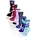 Basico -Valentine's Day Gift - Soft Warm Microfiber Fuzzy Winter Socks Crew 6 Pairs (Flower C)