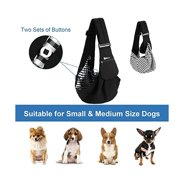 Pet-Sling-Carrier-Small-Dogs-and-Cats-Carrier-Sling-Hand-Free-Adjustable-Small-Pets-Shoulder-Bag-for-Traveling-Outdoor-Pets-Weight-5-17LB Small Pets Shoulder Bag for Traveling