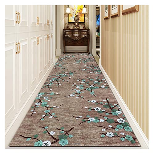 Runner Rug for Hallway Non Slip Rug Runner Long Rug Runner for Hallways 3 5 10 Ft 12 16 22 Feet, Plum Blossom Kitchen Carpet Non Slip Floor Mat, 6mm Low Pile Doormat with Durable Edge ( Size : 120×460