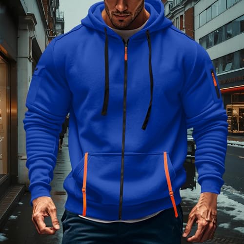 RTTUIOP Mens Winter Jacket Zip Up Hoodie Men Winter Casual Hoodies Long Sleeve Comfy Zip Up Solid Hoodie2