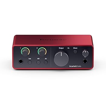 Focusrite Scarlett Solo 4th Gen Studio-Quality USB Audio