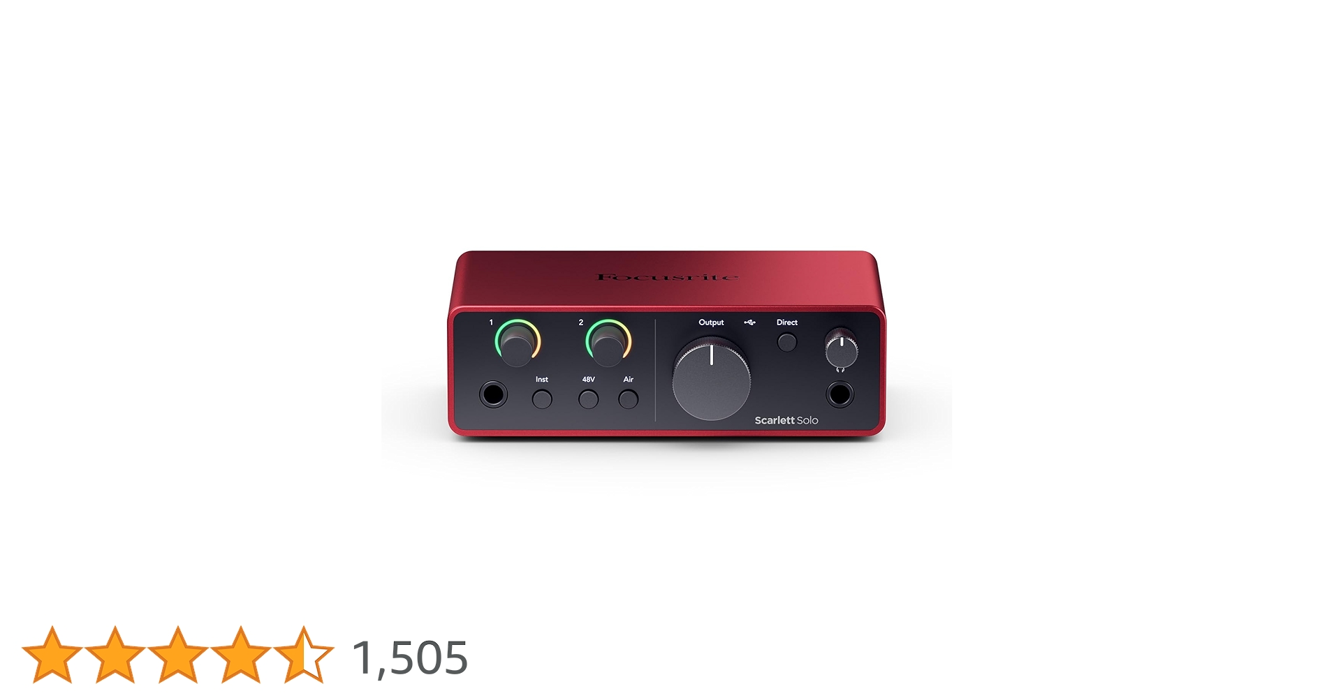 Focusrite Scarlett Solo 4th Gen Studio-Quality USB Audio