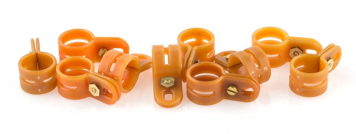 Europ-Arm Bagues d'attache en plastique oie laiton