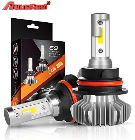9007 LED Headlight Bulbs Autofeel 7000LM IP68 Super Bright Car Exterior White Light Built-in Driver Lamp All-in-One Conversion Bulb Kit with Cool White Lights - 1 Year Warranty