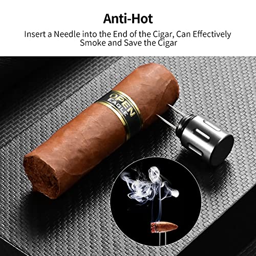 Cigarloong Cigar Punch 2-In-1 Multitool, Retractable Hole Opener Cutter Cigar Accessories(Dark Gray) #TOP2