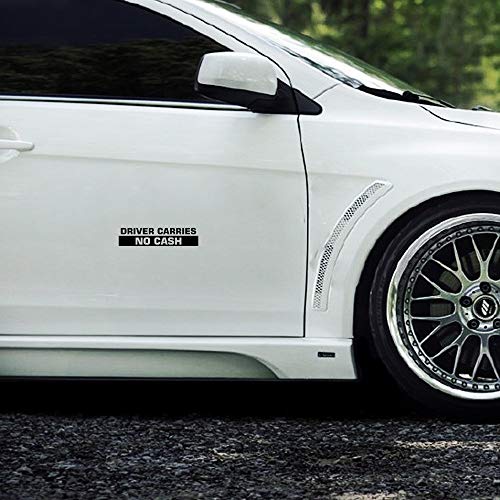 Preisvergleich Produktbild Tank Car Sticker 15.8Cmx3.5Cm Fun Driver Carries No Cash. Car Sticker Decalaccessories for Car Laptop Window Sticker