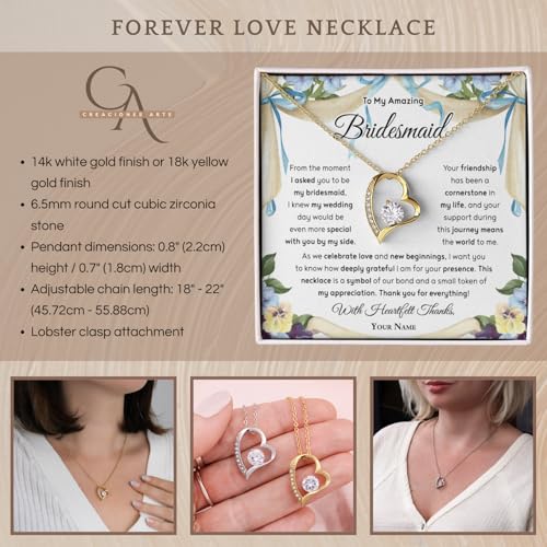 ARTE Bridesmaids Necklace, Will You Be My Bridesmaid Card, Maid Of Honor Card, Thank You Bridesmaid Cards, Will You Be My Bridesmaid Card Funny, Thanks For Being My Bridesmaid Cards2