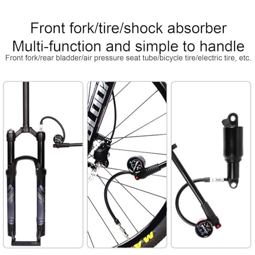 Pompe à pneus pour vélos de montagne avec jauge précise - 5