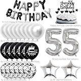 Zoom IMG-1 55 anni compleanno decorazione nero Zoom IMG-1 55 anni compleanno decorazione nero