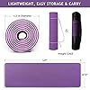 Yoga Mat Non Slip Textured Surface Eco Friendly Yoga Matt with Carrying Strap, Thick Exercise & Workout Mat for Yoga, Pilates and Fitness,purple/pink(72"x 24"x 6mm)