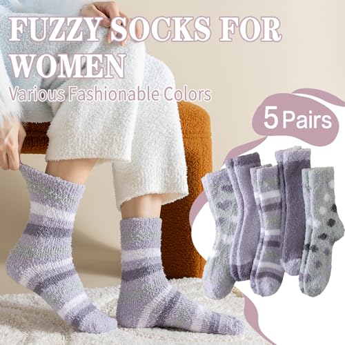 Fuzzy Socks for Women - 5 Pair Womens Socks2