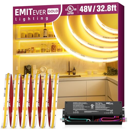 Tira LED COB 48V Blanco Cálido 32.8ft Alta Densidad EMITEVER miniatura 1