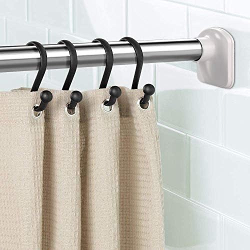 iKINLO 360-410cm Adjustable Telescopic Extendable Curtain Pole Wardrobe Rail Stainless Steel Shower Curtain Rod 3.2cm Thickened Diameter with No Drilling