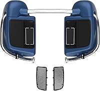 Vista 80 de Moto Onfire River Rock Gray (brillante) carenados inferiores aptos para H-D Touring Street Road King Glide FLTR 2014-2023, kits de calentadores