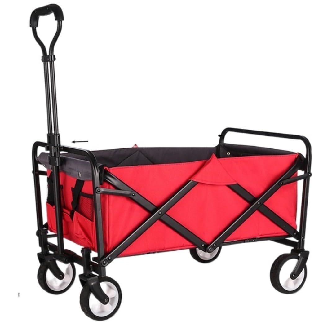 EHVYBDX Festival Trolley Camping Trolley Garden Trolley Collapsible Folding Wagon Utility Wagon Cart Outdoor Garden Camping Wagon Sports