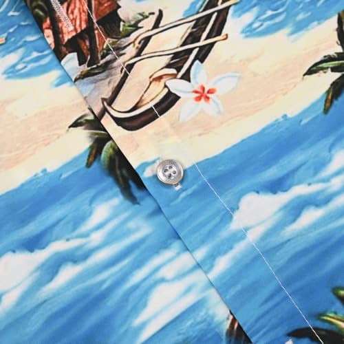 Image of Hawaiian Shirt for Men Tropical Shirts Summer Beach Button Down Short Sleeve Luau Aloha Floral Cruise Vacation Outfit 2026