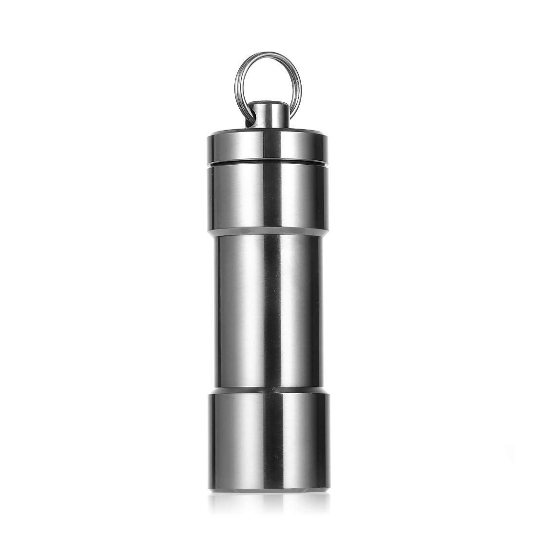 TI-EDC Keychain Pill Holder Titanium Portable Daily Pill Fob Case Hold Cash  Container Outdoor Waterproof Multifunction Large Box Capsule Nitroglycerin