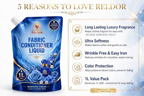 Reldor Store Reldor Morning Fresh Fabric Conditioner 1 L - Image 4