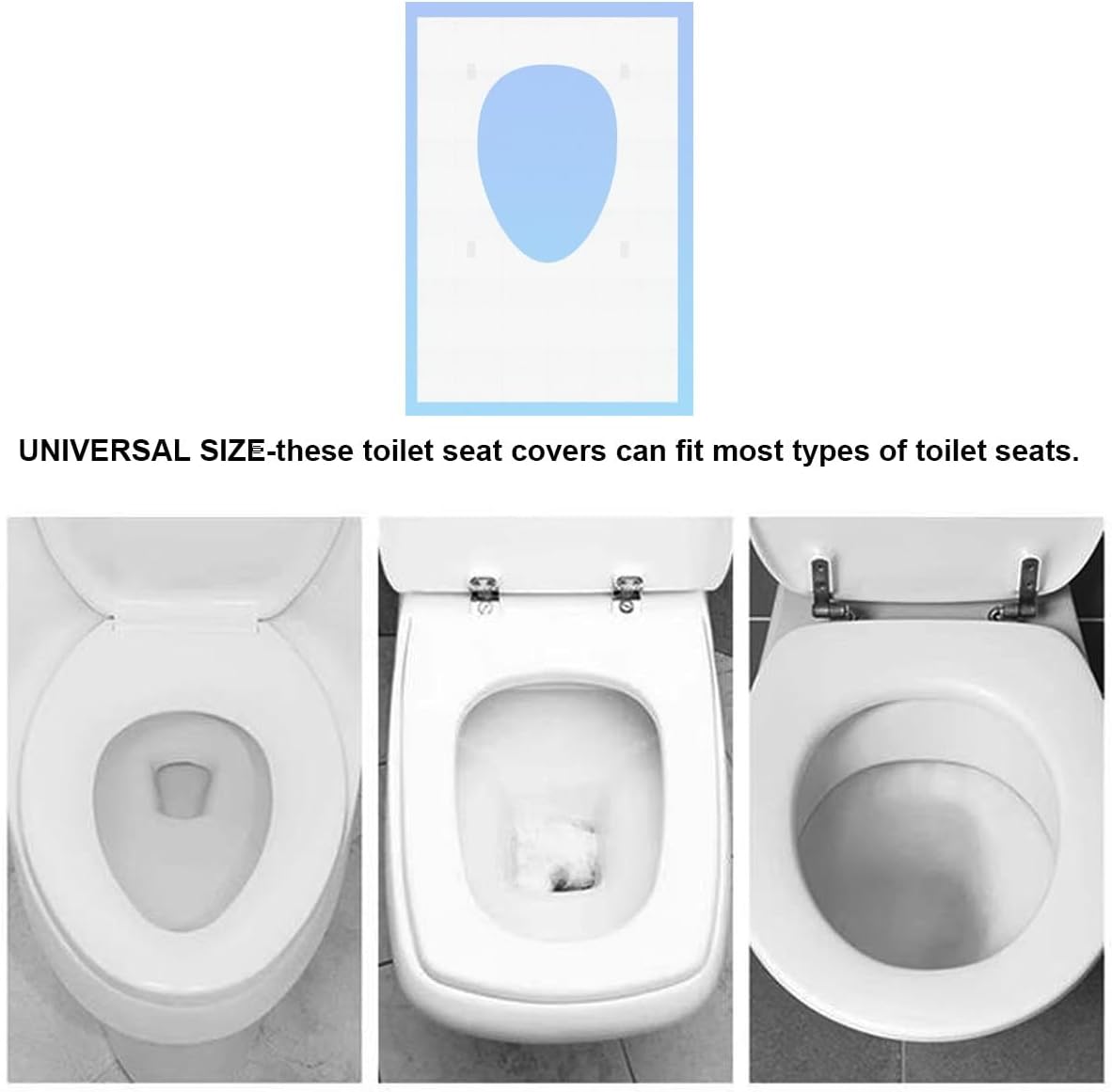 Toilet Seat Covers Disposable, Flushable Travel Disposable Toilet Seat Covers 50Pcs,125Pcs,250Pcs You can choose 1 quantity,Flushable Paper Carry paper seat covers in (250Pcs)