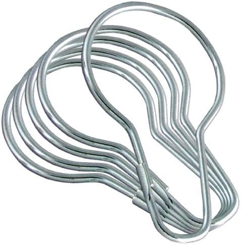 Rocky Mountain Goods Metal Shower Curtain Rings - 12 Pack - Rust Free Chrome - Fits Standard Shower Curtains - Easy Slide Design - Heavy Duty - Made in USA