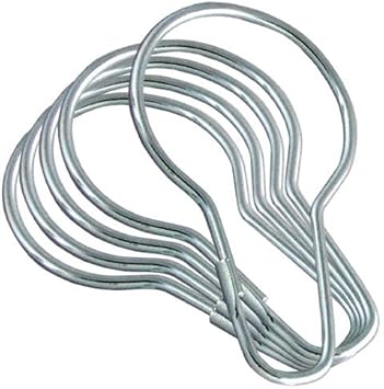 Rocky Mountain Goods Metal Shower Curtain Rings - 12 Pack - Rust Free Chrome - Fits Standard Shower Curtains - Easy Slide Des