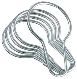 Rocky Mountain Goods Metal Shower Curtain Rings - 12 Pack - Rust Free Chrome - Fits Standard Shower Curtains - Easy Slide Design - Heavy Duty - Made in USA