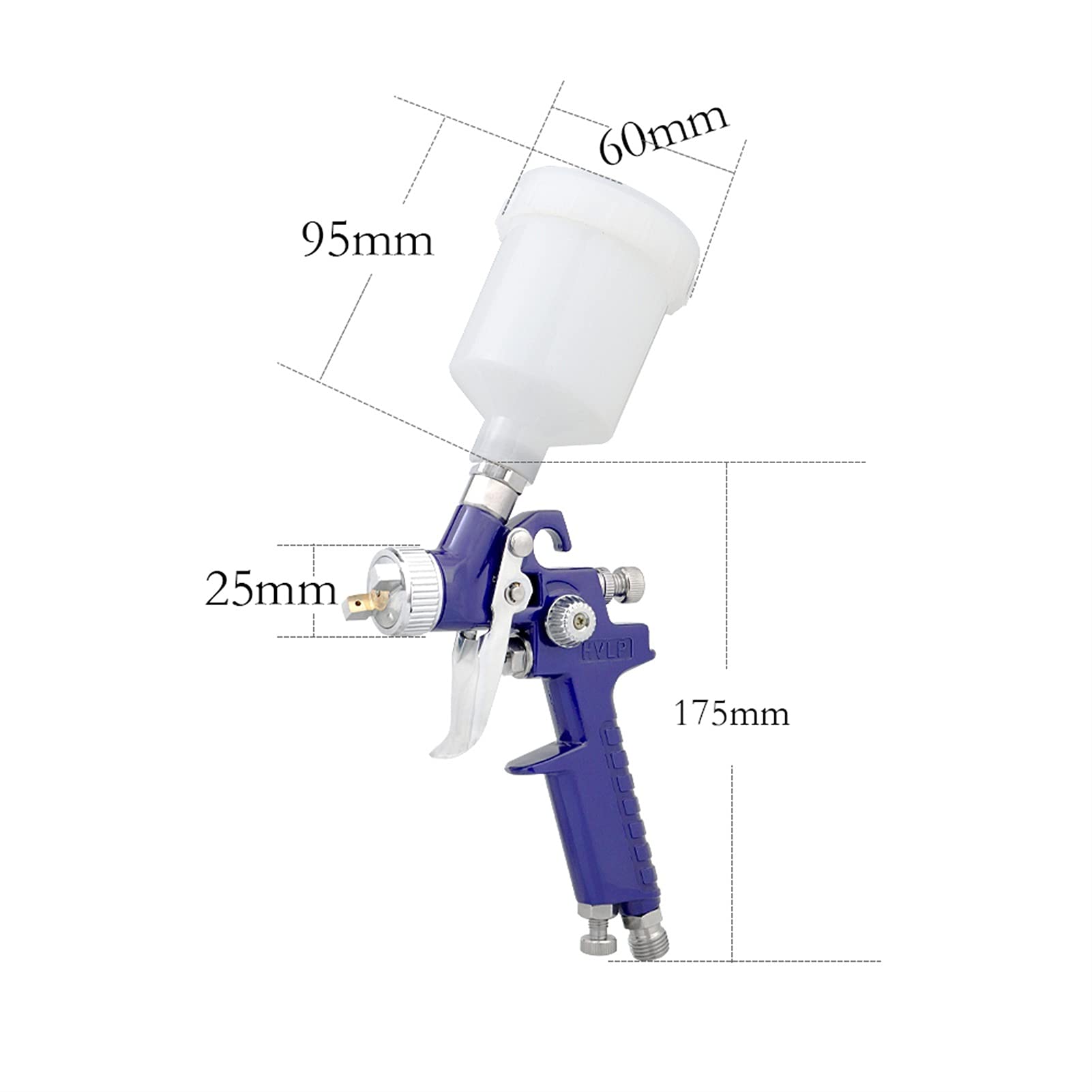 HVLP. Mini Paint Spray Gun 0.8/1.0mm Dysza H-2000 Profesjonalny Airbrush Malowanie Samochód Pneumatyczny Regulator ciśnienia pneumatycznego(0.8 1.0mm nozzle set)