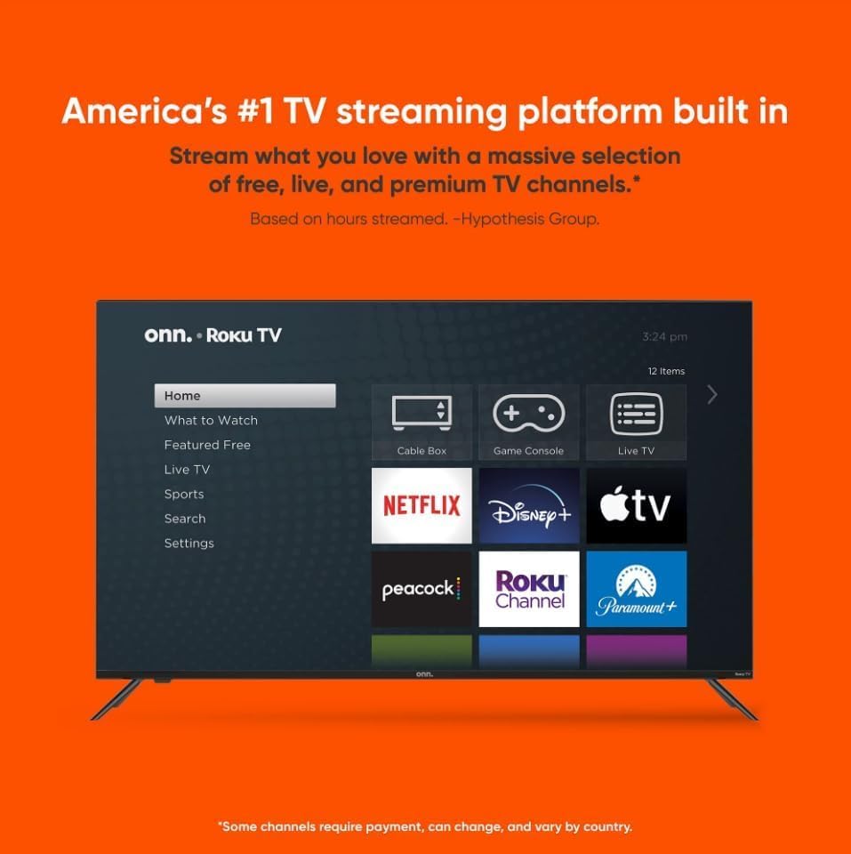 ONN 32-inch Roku Smart TV LED + Free Wall Mount with Wi-Fi Connectivity and Mobile App | Flat Screen TV Compatible with Apple Home Kit | Alexa and Google Assistant(Renewed) - 7
