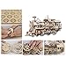 ROBOTIME 3D Assembly Wooden Puzzle Laser-Cut Locomotive Kit Mechanical Gears Toy Brain Teaser Games Best Birthday Gifts for Engineer Husband & Boyfriend & Teen Boys & Adults