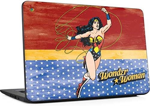 Skinit Decal Laptop Skin Compatible with Chromebook 14 G5 - Officially Licensed Warner Bros Wonder Woman Ready to Fight Design