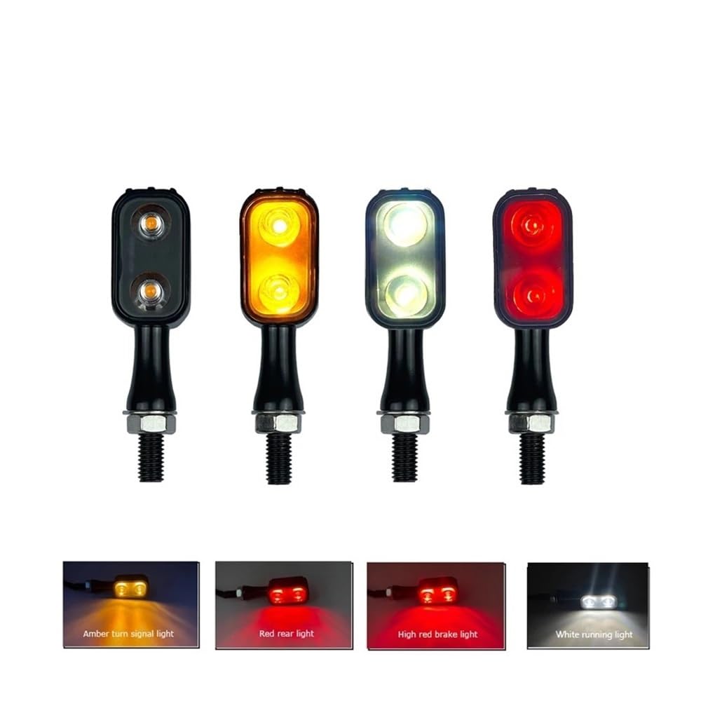 Indicatore direzione moto per moto 8 mm 2 LED 3 in 1, indicatori