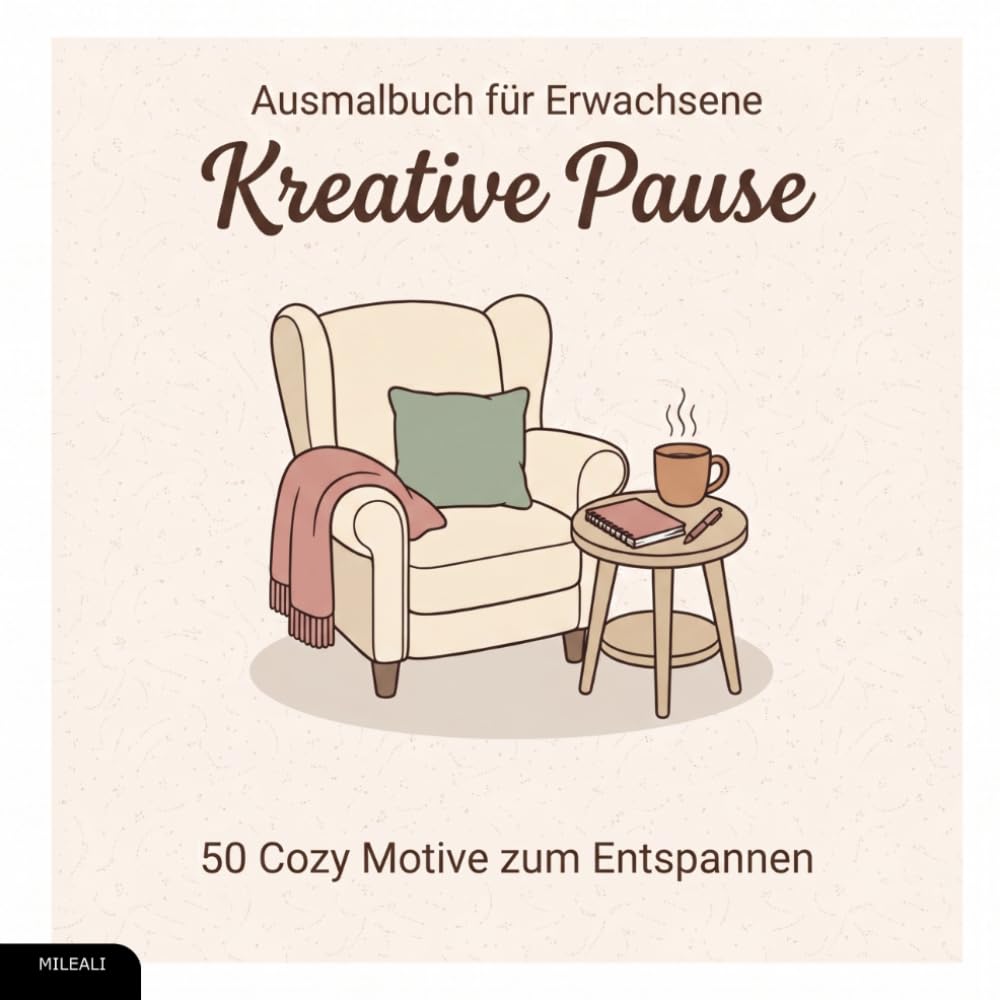Ausmalbuch für Erwachsene – Kreative Pause: 50 Cozy Motive zum Entspannen