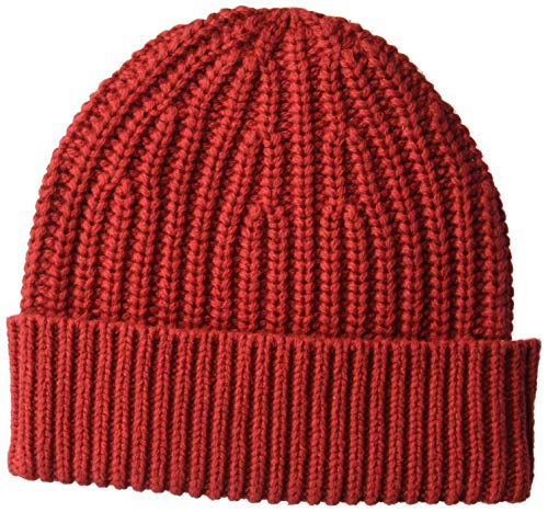 Goodthreads Men's Big and Tall Marled Beanie, Red, one Size