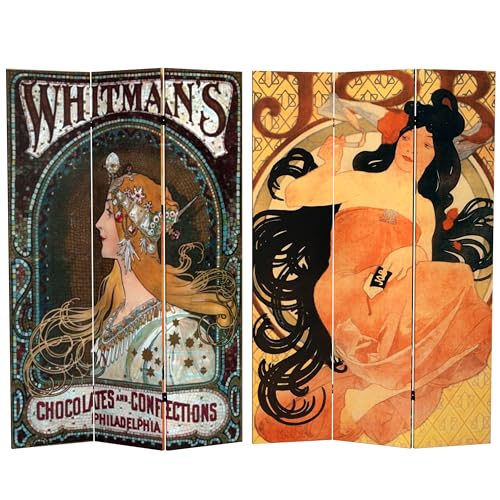 Red Lantern 6 ft. Tall Double Sided Vintage Art Canvas