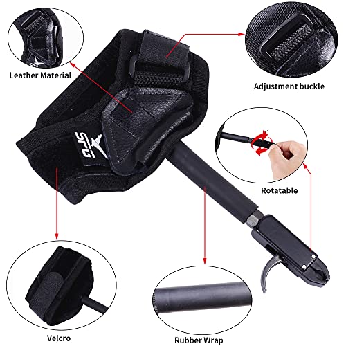 Sopoger Archery Bow Release For Compound Bow Youth Bow Release Adjustable Bow Release Thumb For Adults Kids Hunting Shooting Accessories (Black) #TOP1