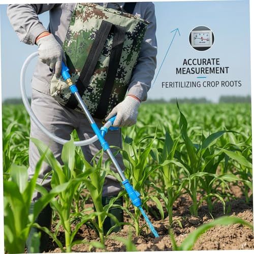 Fertilizadora manual con mochila para jardín miniatura 6