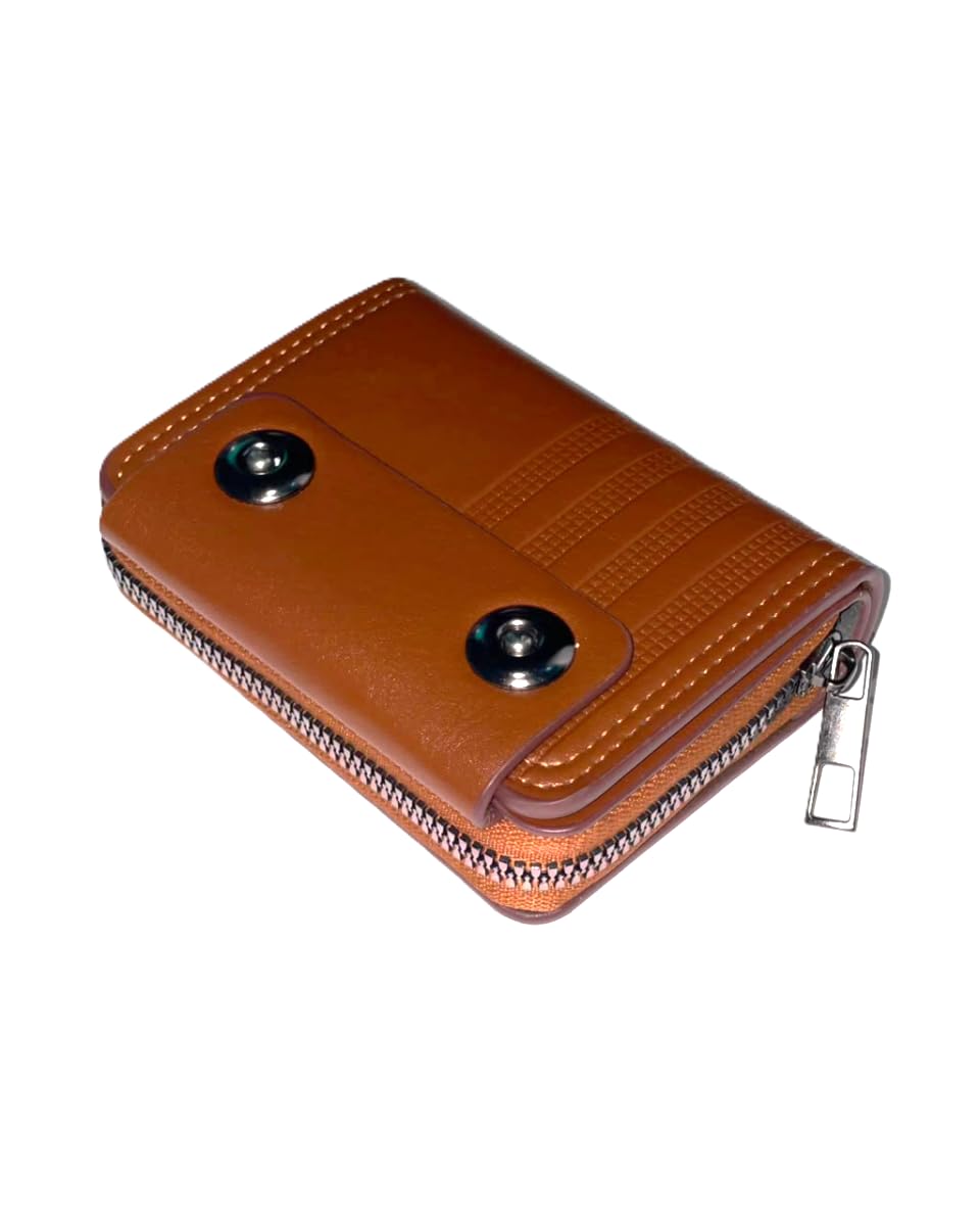 Wallet for Men Card Holder with Zipper and SNAP Buttons-image-43