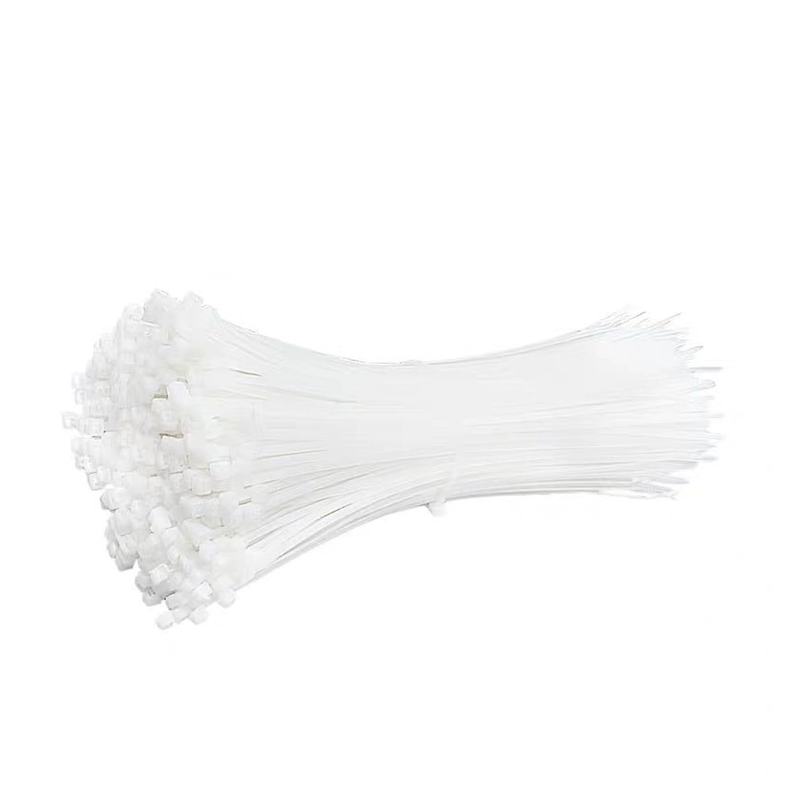 Nylon Cable Tie Buckle， Cable Ties Self-Locking Nylon Multicolor Multiple Sizes 100Pcs(White,3x100mm 100Pcs)